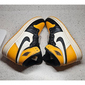 Nike Air Jordan 1 Retro High OG Pollen Black Yellow White Size 6Y Womens 7.5